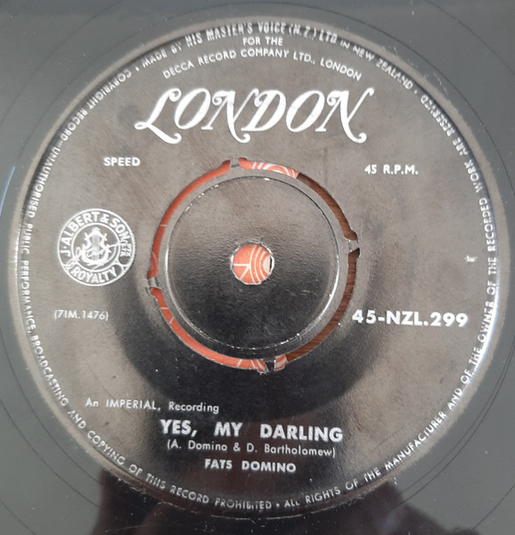 Fats Domino – Yes, My Darling / Don't You Know I Love You (1958