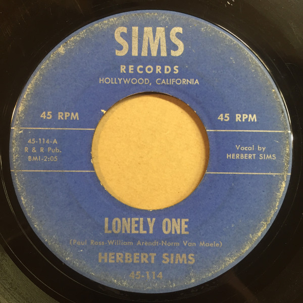 Herbert Sims Lonely One Every Once In Awhile 1960 Vinyl Discogs