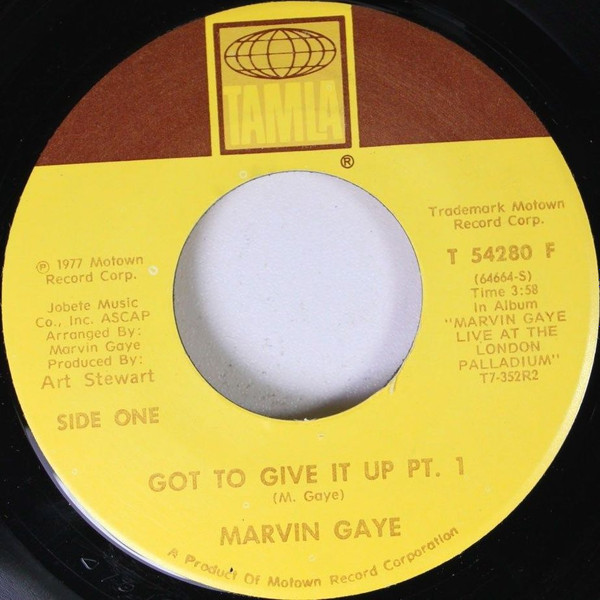 1 Marvin Gaye Got To Give It Up Pt.1 & 2 Jukebox Title Strip CD 7" 45RPM Records 