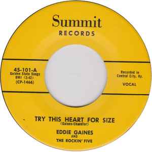 Eddie Gaines And The Rockin' Five - Try This Heart For Size / Be-Bop Battlin' Ball 
