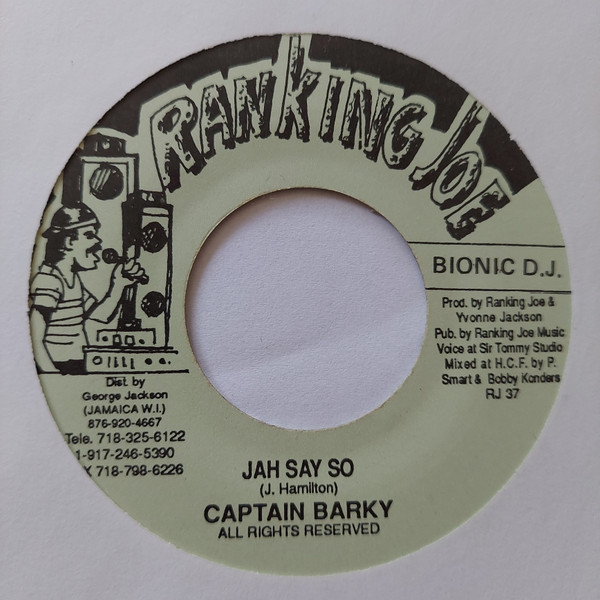 Captain Barky – Jah Say So (Vinyl) - Discogs