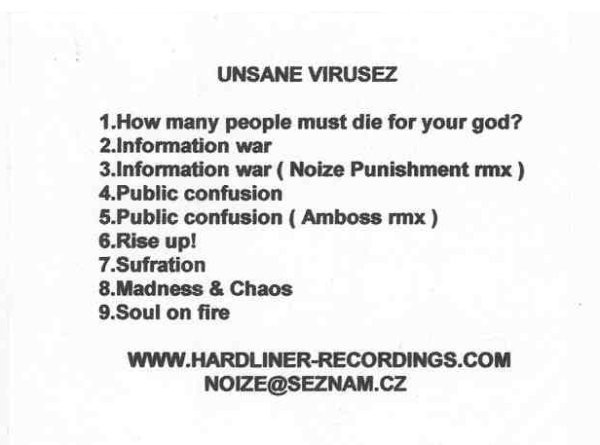 last ned album Unsane Virusez - Unsane Virusez