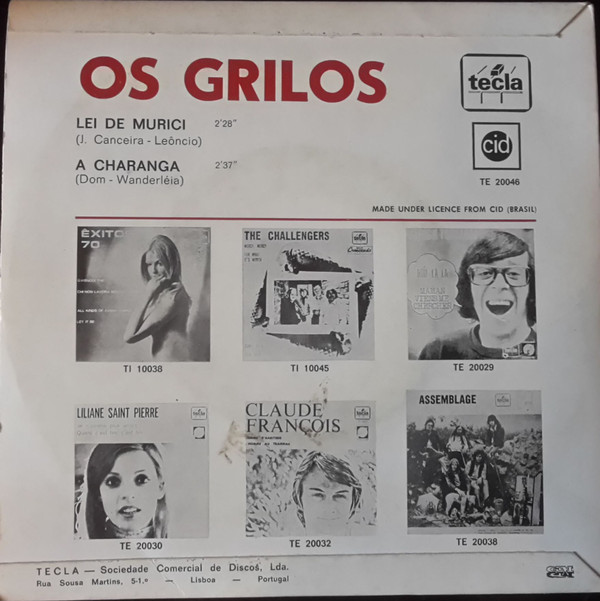 télécharger l'album Os Grilos - Lei De Murici