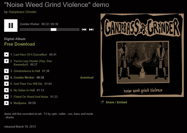 baixar álbum Ganjebass Grinder - Noise Weed Grind Violence