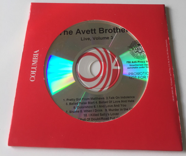 The Avett Brothers Live Volume 3 2010 CDr Discogs