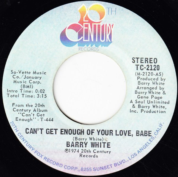 Barry White - Can't Get Enough Of Your Love, Babe | Releases