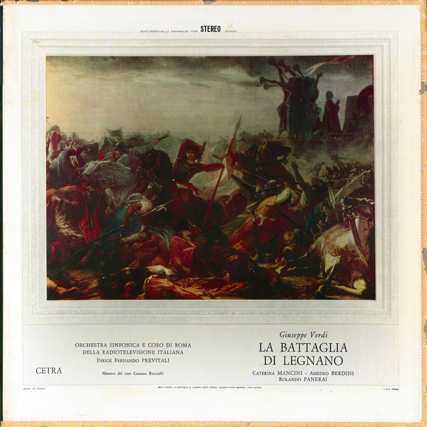 Giuseppe Verdi – La Battaglia Di Legnano (1968, Vinyl) - Discogs