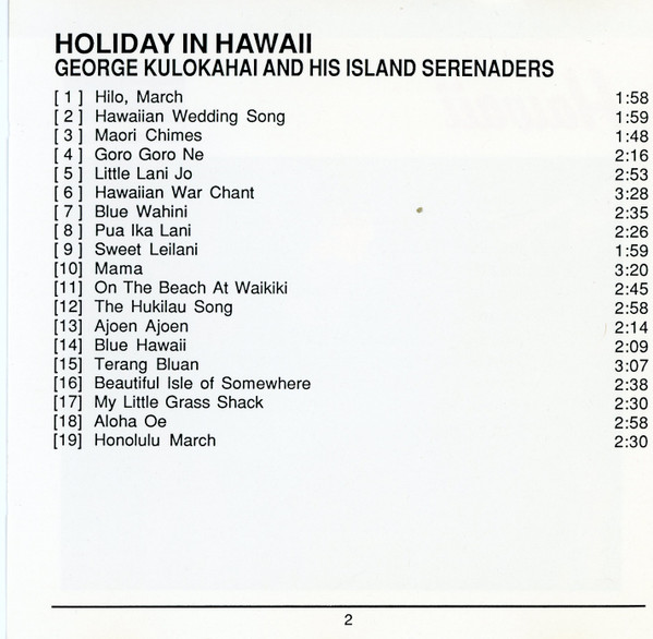 Album herunterladen George Kulokahai And His Island Serenaders - Holiday In Hawaii