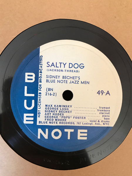 Sidney Bechet's Blue Note Jazz Men – Salty Dog / Weary Blues (1949 