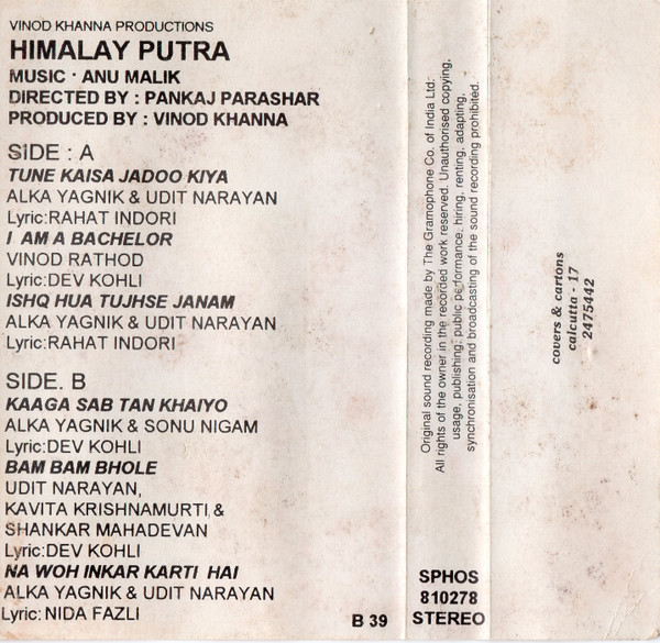 descargar álbum Anu Malik - Himalay Putra