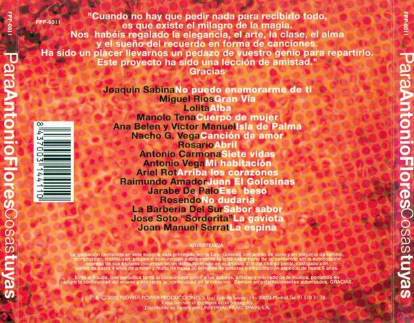 lataa albumi Various - Para Antonio Flores Cosas Tuyas