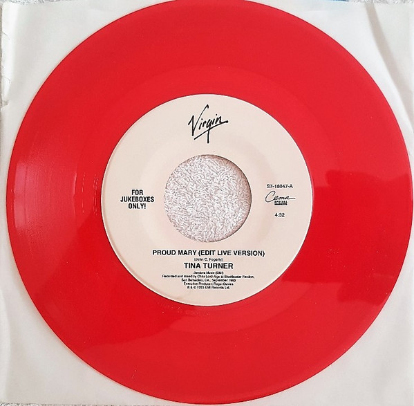 Tina Turner – Proud Mary (Edit Live Version) (1993, Red, Vinyl