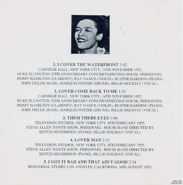 descargar álbum Billie Holiday - Legendary Unissued Rare Masters 1952 1958