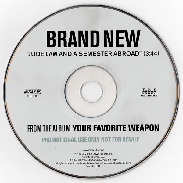 Brand New – Jude Law And A Semester Abroad (2002, CD) - Discogs