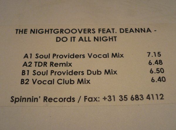 Album herunterladen The Nightgroovers Feat Deanna - Do It All Night
