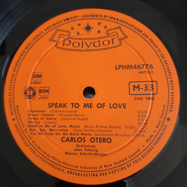 lataa albumi Carlos Otero - Speak To Me Of Love
