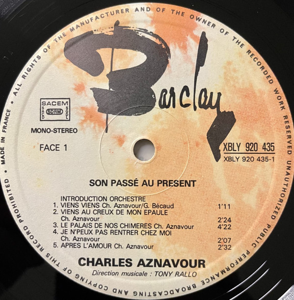 baixar álbum Charles Aznavour - Son Passé Au Présent