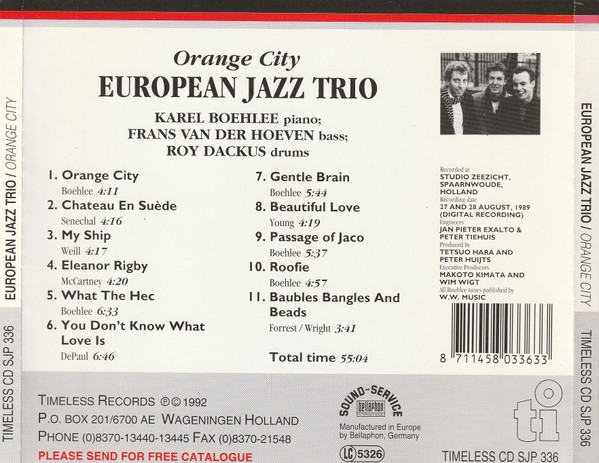 ladda ner album European Jazz Trio - Orange City