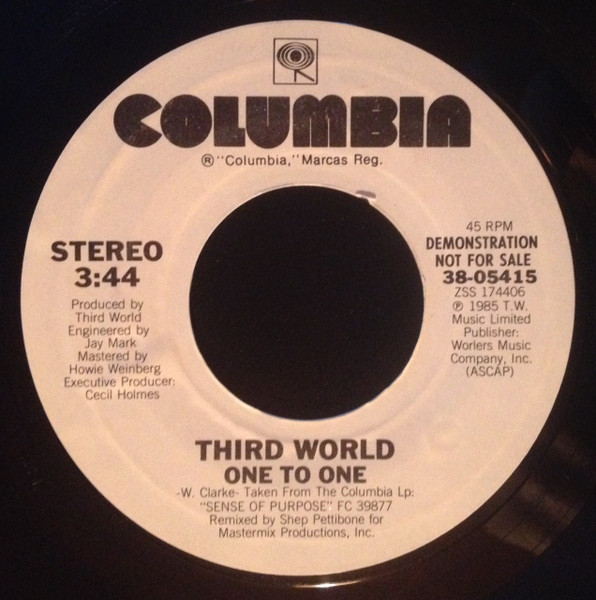 Third World – One To One (1985, Vinyl) - Discogs