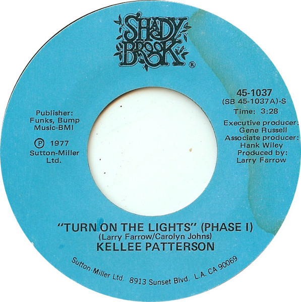 Kellee Patterson – Turn On The Lights / I Love Music (1977, Vinyl