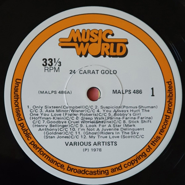 descargar álbum Various - 24 Carat Gold 24 Original Million Sellers