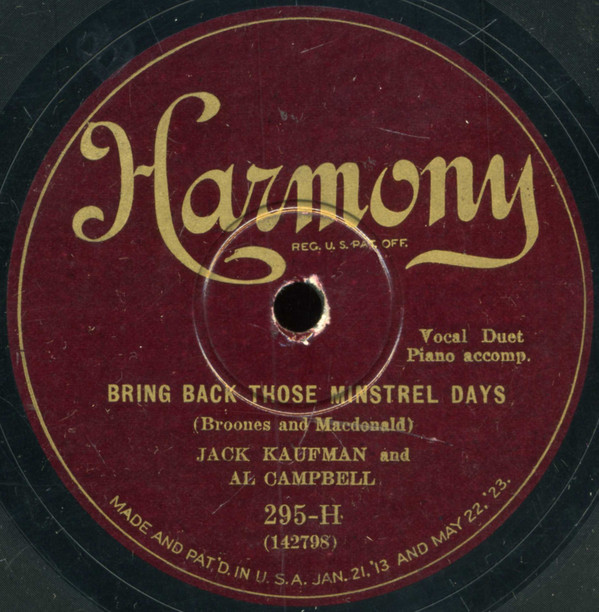 télécharger l'album Jack Kaufman And Al Campbell - Where Do You Work A John Bring Back Those Minstrel Days