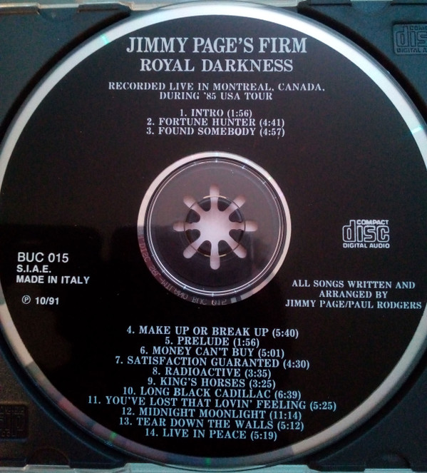 Album herunterladen The Firm - Jimmy Pages Firm Royal Darkness