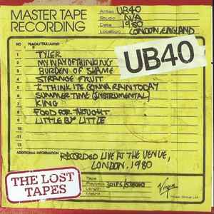 UB40 – The Lost Tapes 1980 (2008, CD) - Discogs