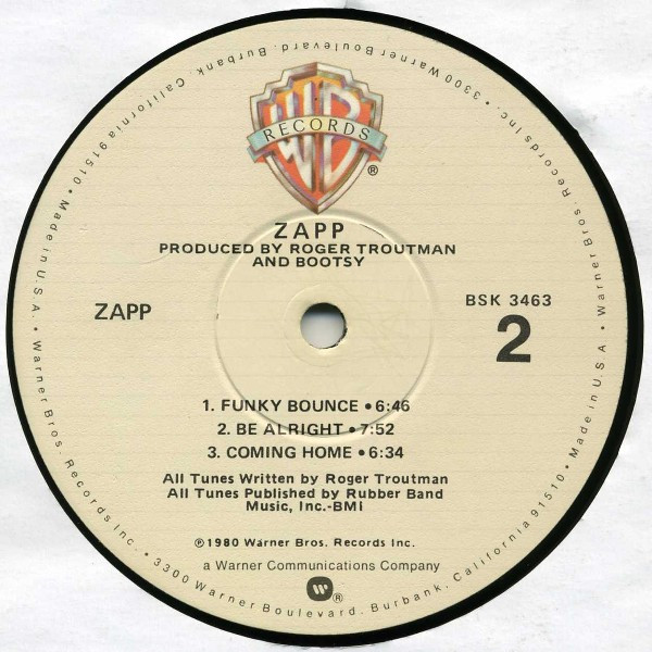 Zapp - Zapp | Warner Bros. Records (BSK 3463) - 4