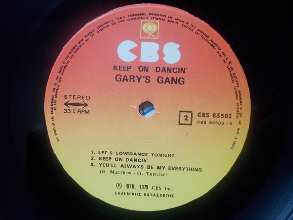 Gary's Gang - Keep On Dancin' | Releases | Discogs