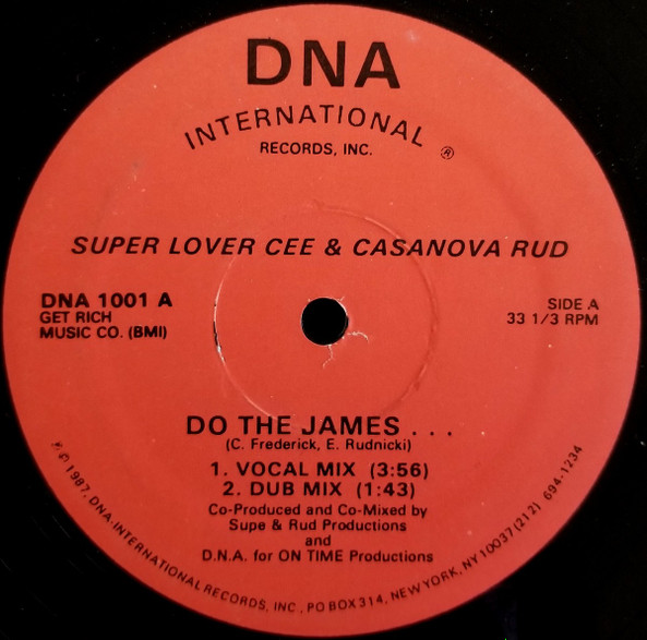 Super Lover Cee & Casanova Rud – Do The James (1987, Vinyl 