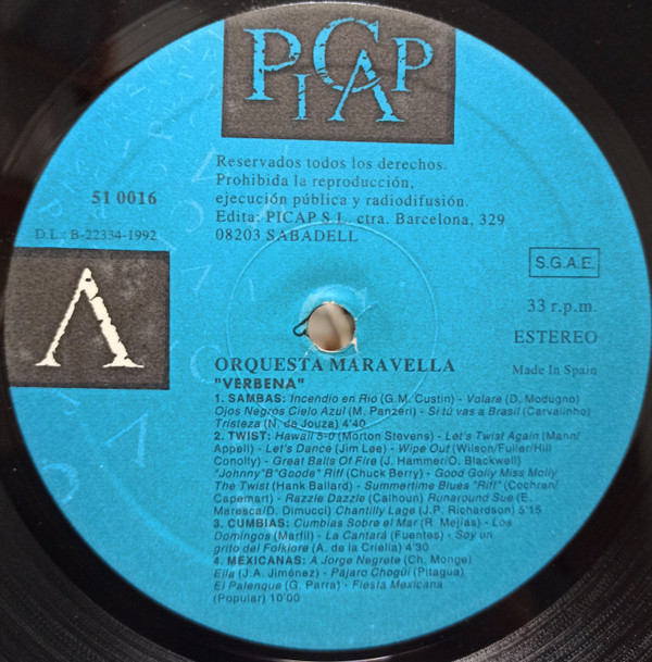 descargar álbum Orquesta Maravella - Verbena