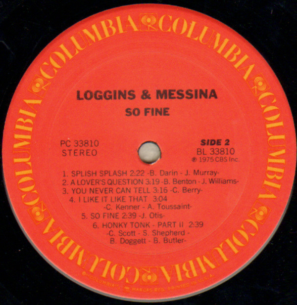 Loggins & Messina - So Fine | Columbia (PC 33810) - 6