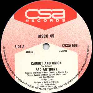 Pad Anthony - Carrot And Onion / Ebony Eyes album cover