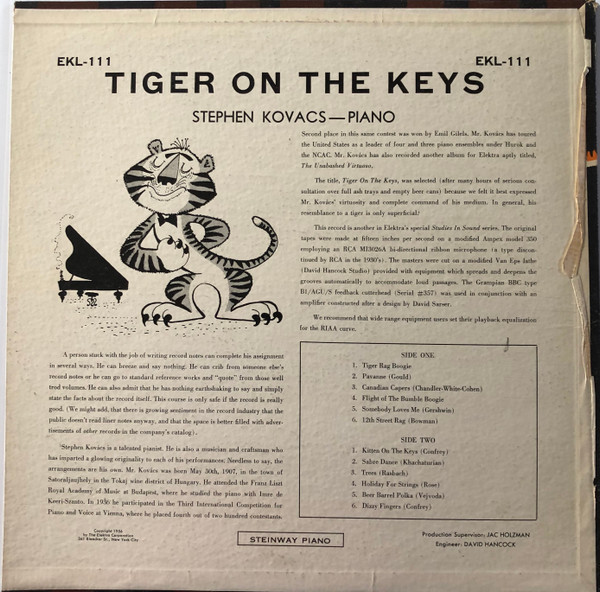 ladda ner album Stephen Kovács - Tiger On The Keys Played By Stephen Kovács Hes The Tiger