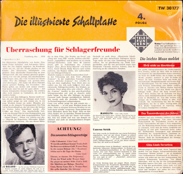 ladda ner album Hans Hellhoff - Die Illustrierte Schallplatte 4 Folge Überraschung Für Schlagerfreunde