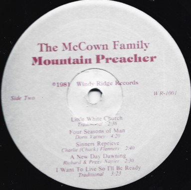 télécharger l'album The McCown Family - Mountain Preacher