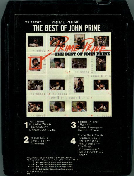 John Prine – Prime Prine - The Best Of John Prine (1976, 8-Track