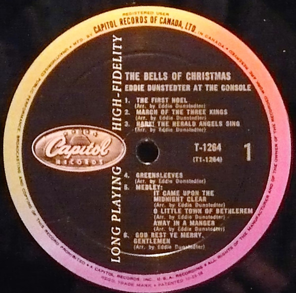 Eddie Dunstedter - The Bells Of Christmas | Capitol Records (T-1264) - 2