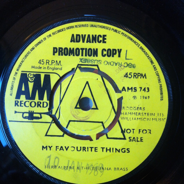 Herb Alpert And The Tijuana Brass My Favourite Things 1969 Vinyl