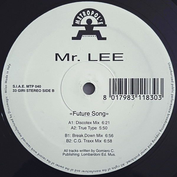 Mr. Lee – Future Song (1997, Vinyl) - Discogs