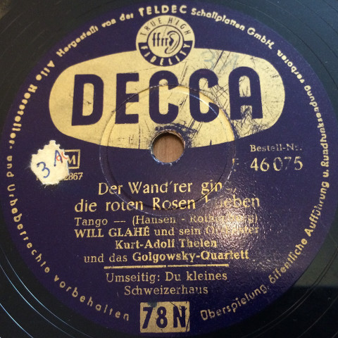 descargar álbum Will Glahé Und Sein Orchester - Der Wanderer Ging Die Roten Rosen Blieben Du Kleines Schweizerhaus