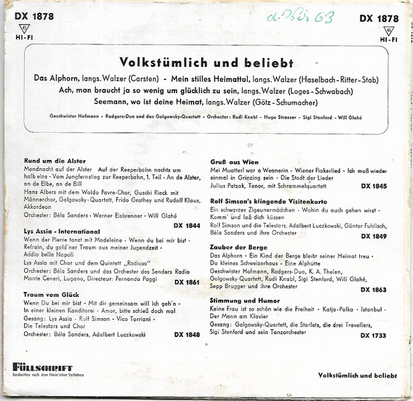 baixar álbum Geschwister Hofmann , RodgersDuo - Volkstümlich Und Beliebt