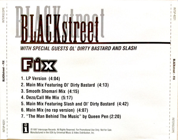 Blackstreet – Fix (1997, CD2, CD) - Discogs