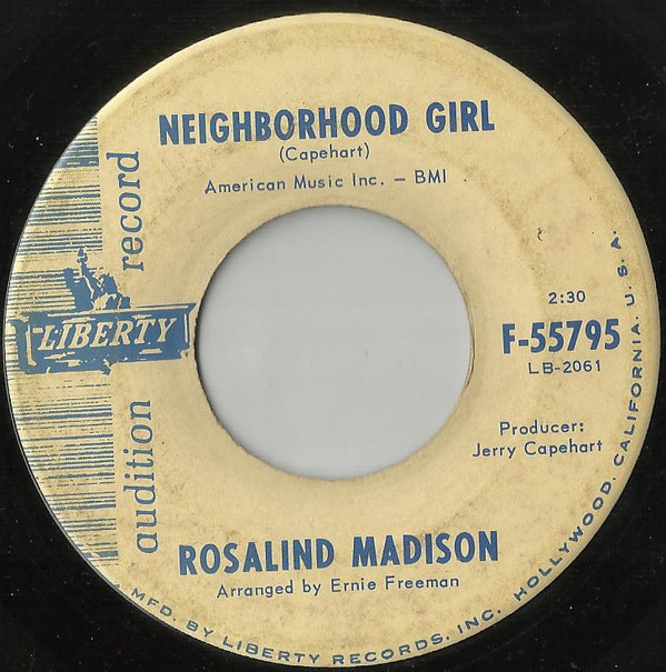 baixar álbum Rosalind Madison - No Other Love Neighborhood Girl