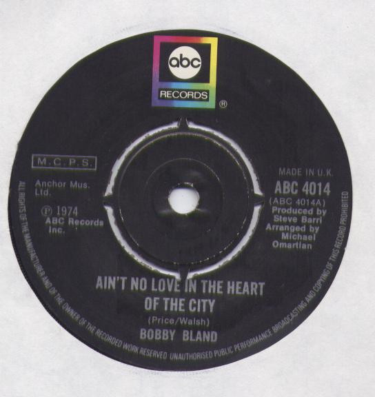 Bobby Bland Aint No Love In The Heart Of The City Twenty Four Hour Blues 1974 Vinyl