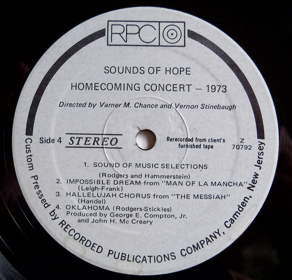 descargar álbum Sounds Of Hope - Homecoming Concert 1973