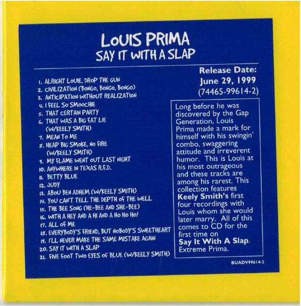 Louis Prima - Say It With A Slap - CD, VG