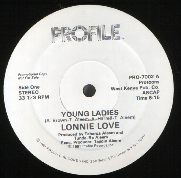 Lonnie Love – Young Ladies (1981, Vinyl) - Discogs