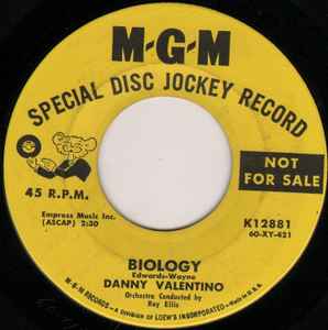 Danny Valentino - Biology / A Million Tears album cover